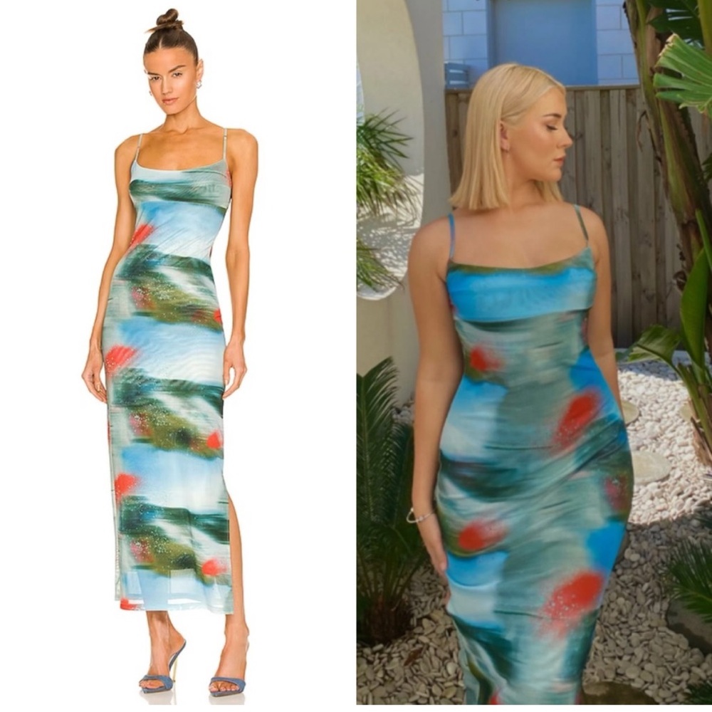 MIAOU Multicolor Thais Midi Dress